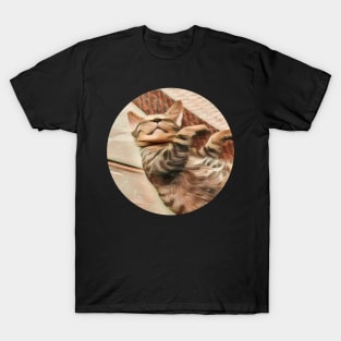 CurledUp floppy cat T-Shirt